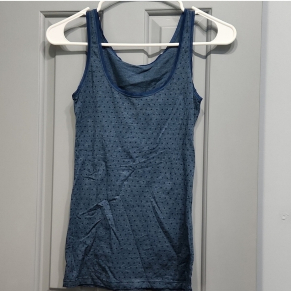 NWOT Jockey Blue Navy Dots Tank Top small